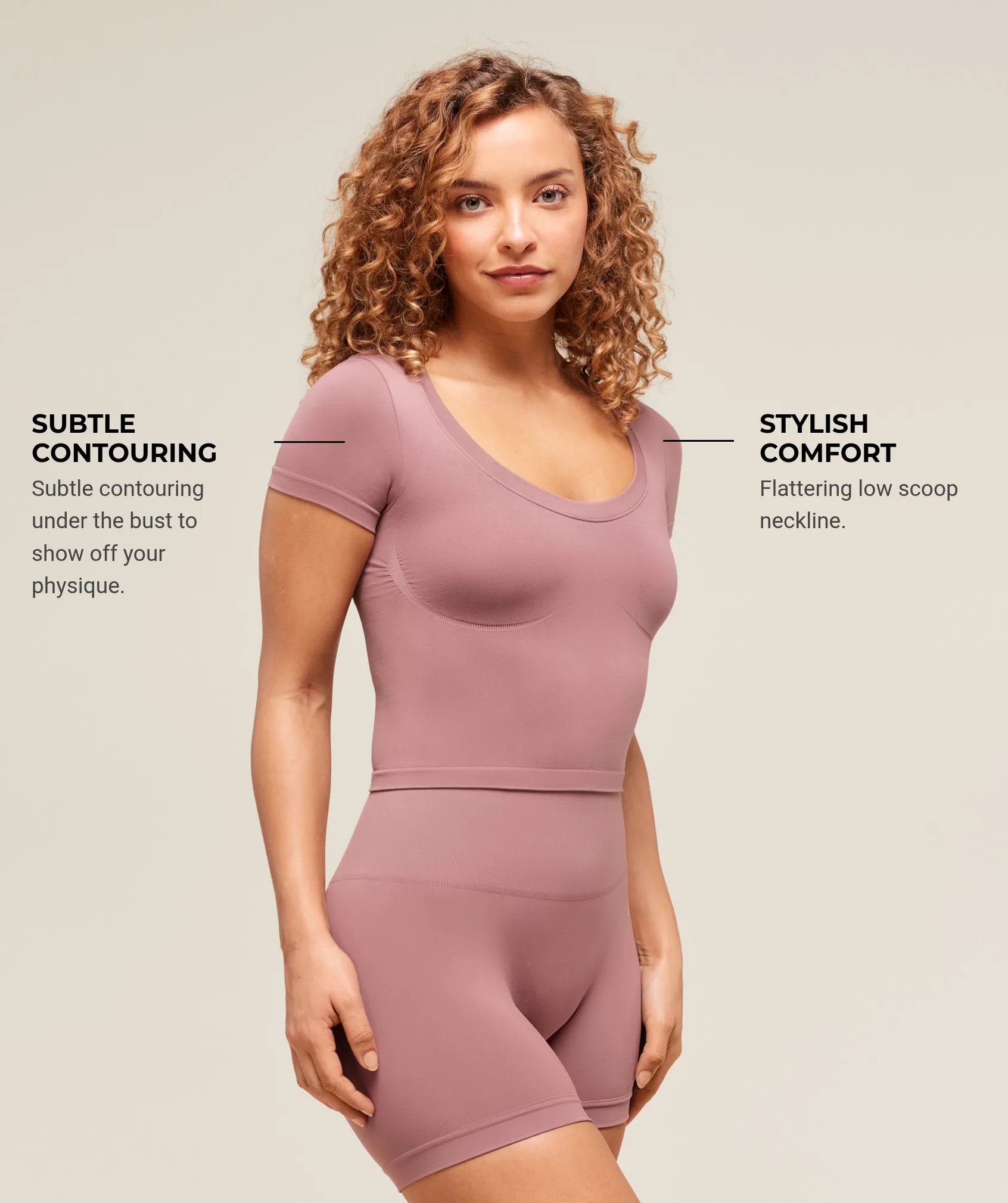 Gymshark Soft Sculpt Midi T-Shirt - Calm Pink sold by Gymshark product image thumbnail 5
