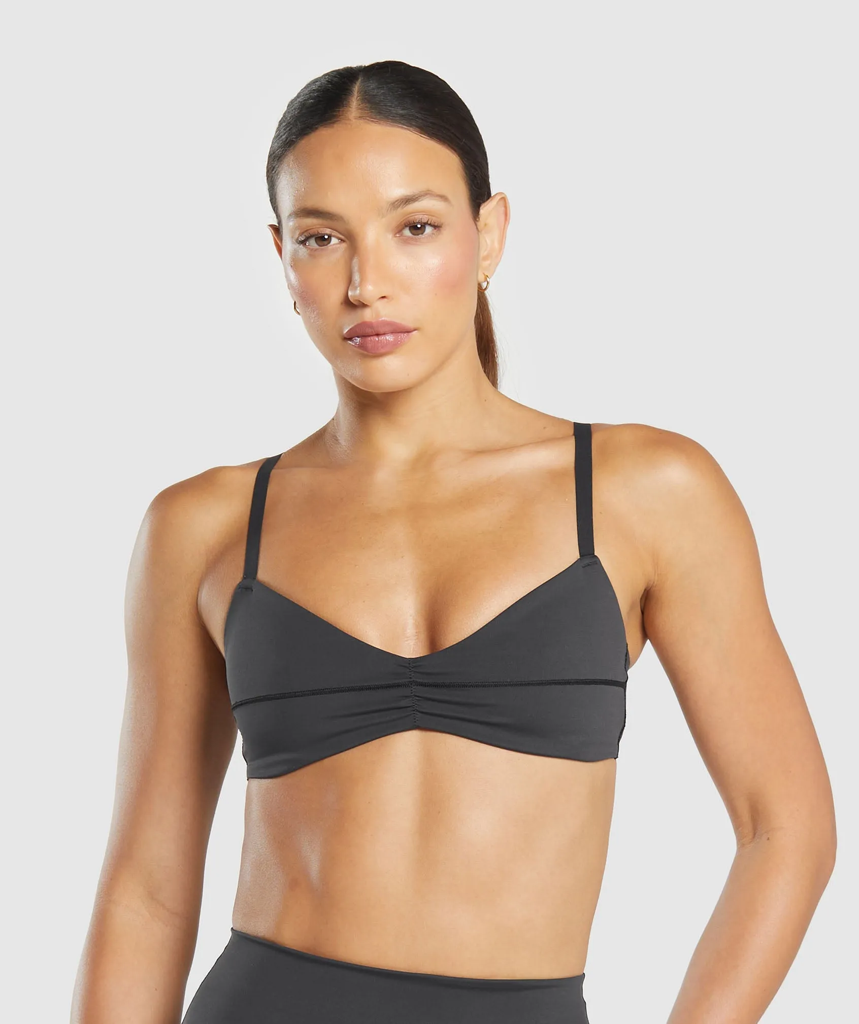 Gymshark Elevate Ruched Sports Bra - Black sold by Gymshark