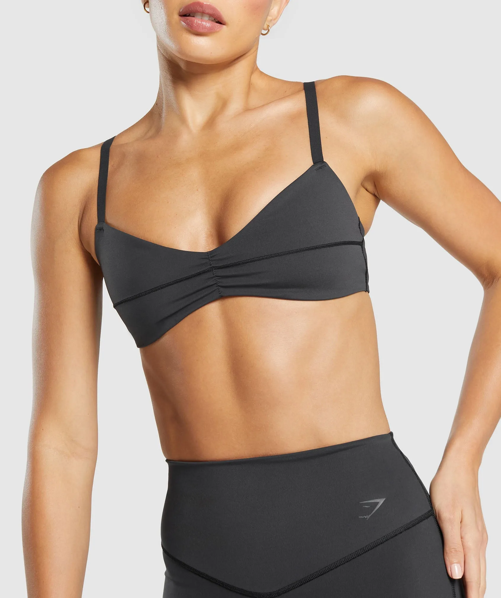 Gymshark Elevate Ruched Sports Bra - Black sold by Gymshark product image thumbnail 3