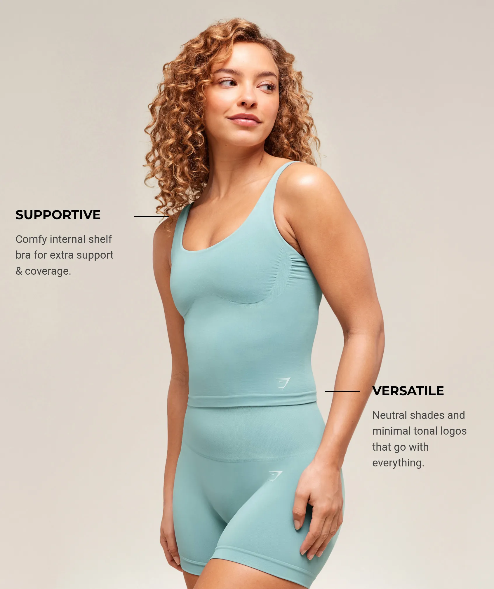 Gymshark Soft Sculpt Shelf Tank - Rest Blue sold by Gymshark product image thumbnail 5