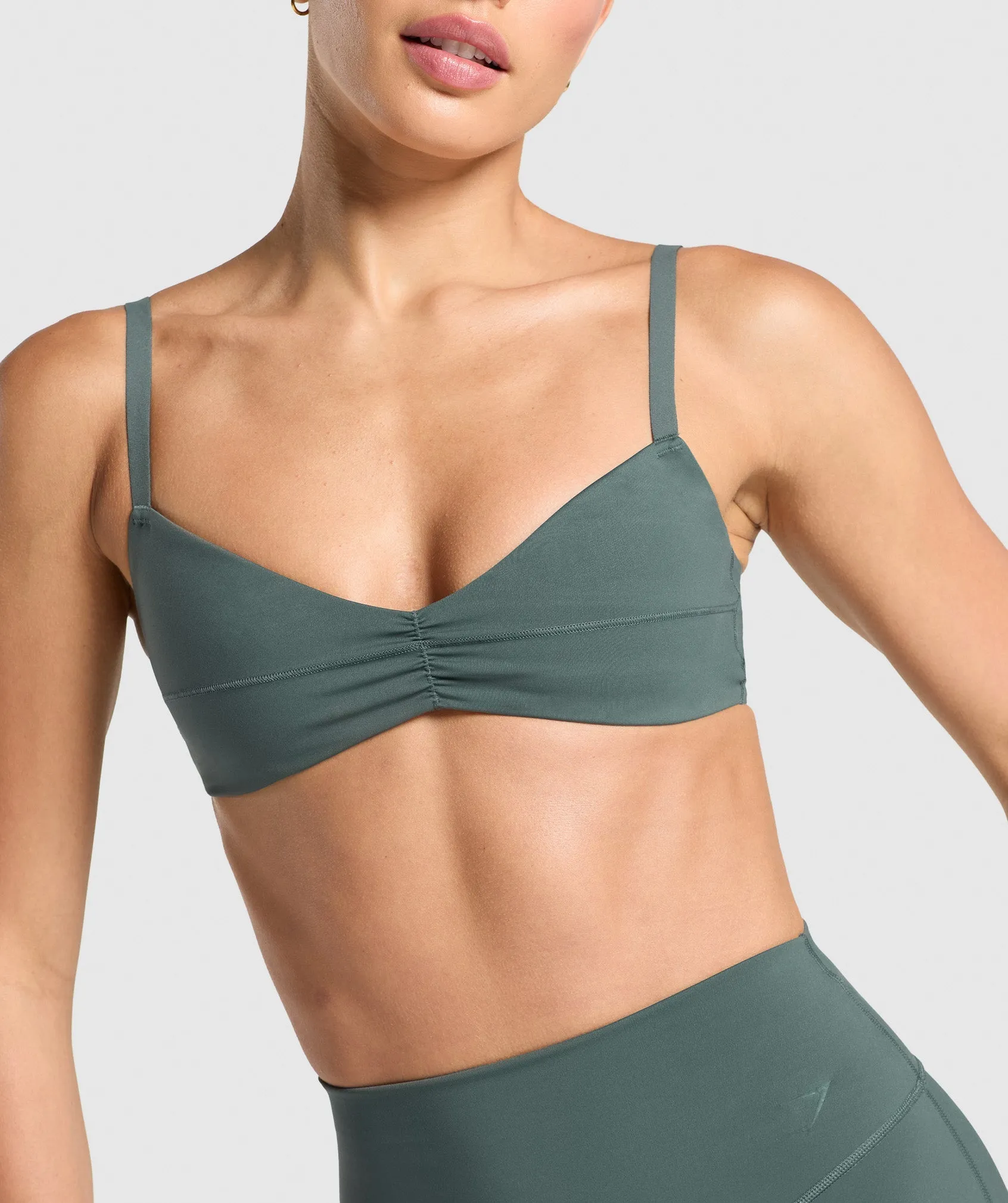 Gymshark Elevate Ruched Sports Bra - Slate Teal sold by Gymshark product image thumbnail 5