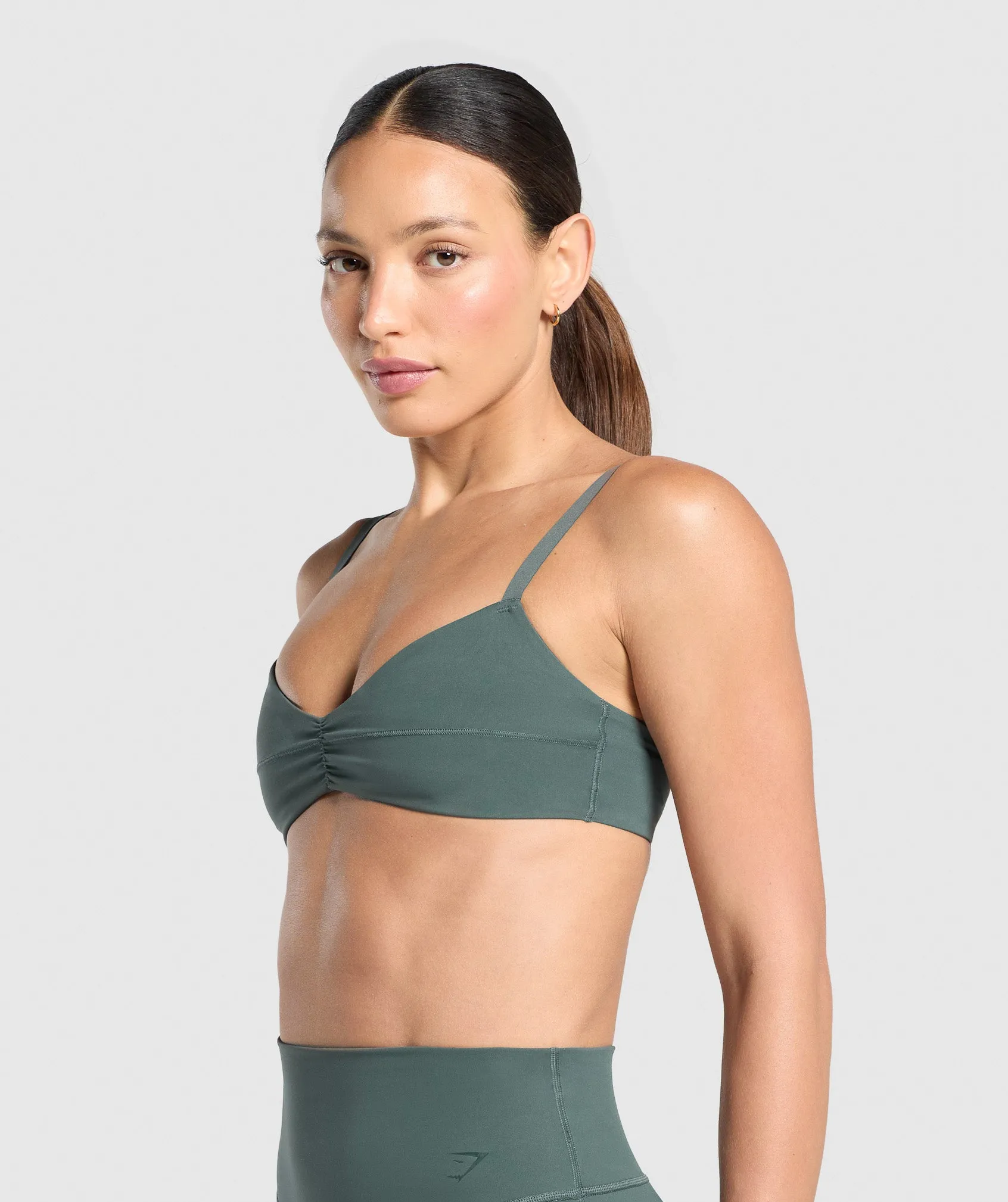Gymshark Elevate Ruched Sports Bra - Slate Teal sold by Gymshark product image thumbnail 4