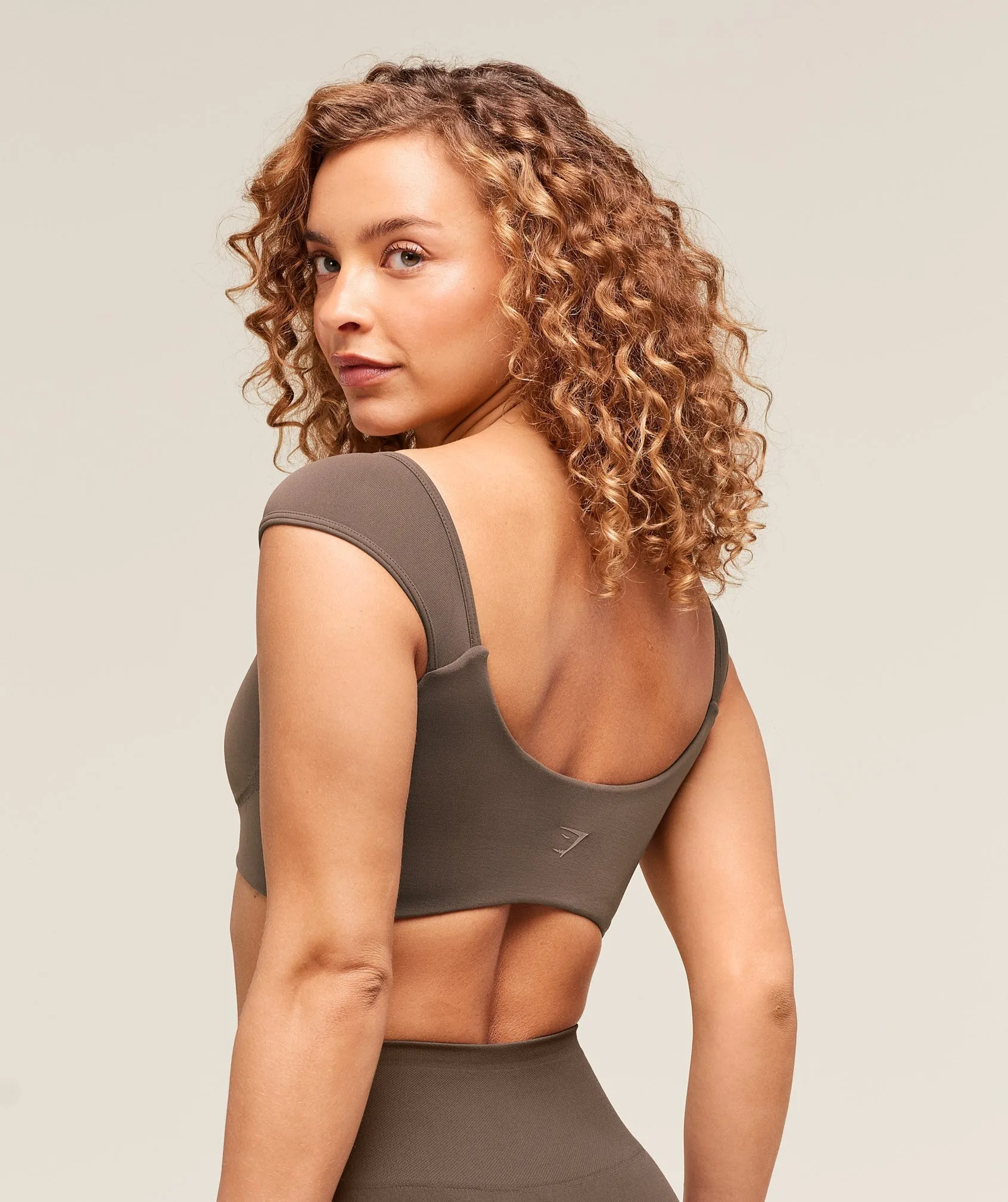 Gymshark Soft Sculpt Cap Sleeve Bralette - Walnut Brown sold by Gymshark product image thumbnail 2