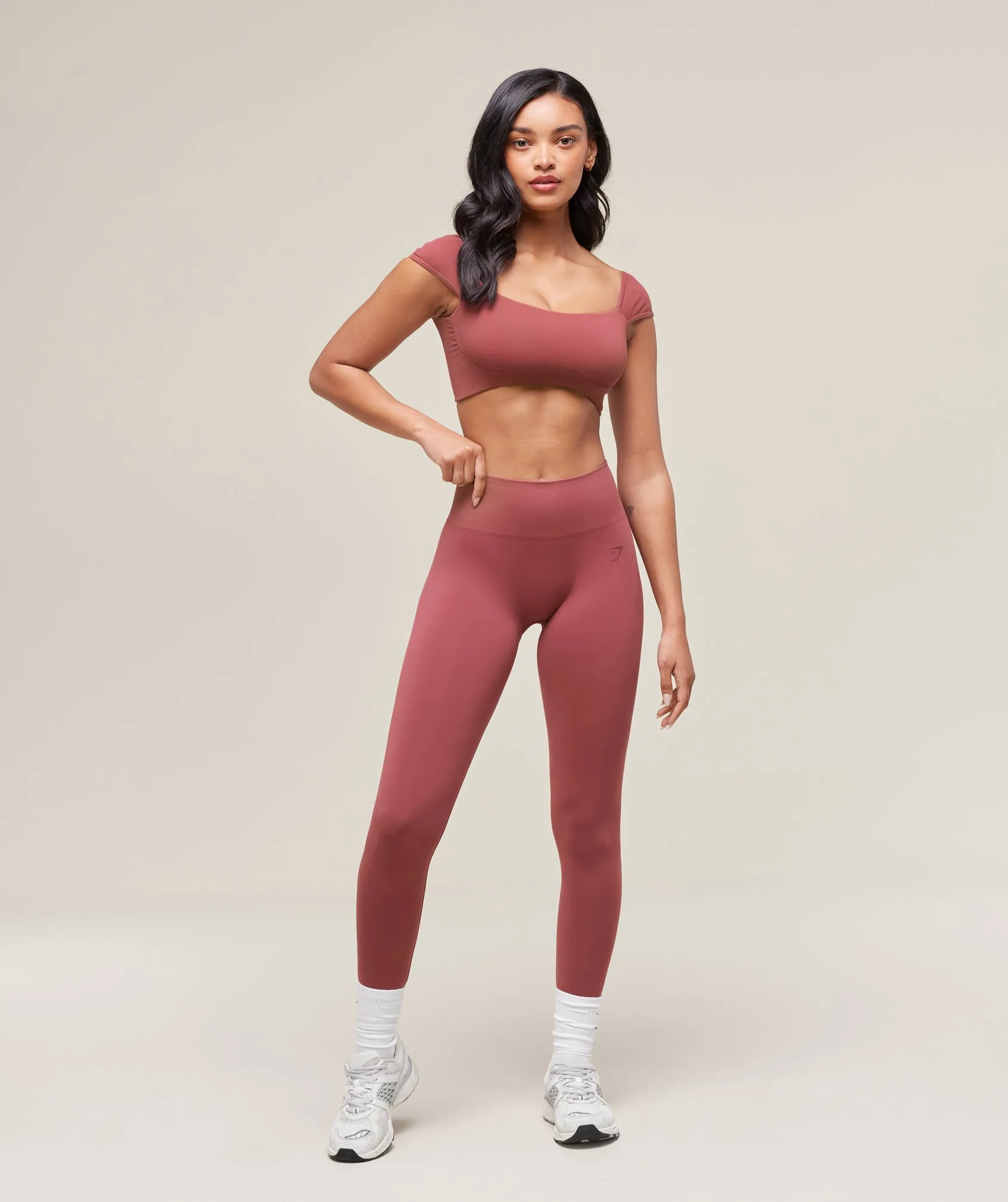 Gymshark Soft Sculpt Leggings - Washed Berry Pink sold by Gymshark product image thumbnail 4