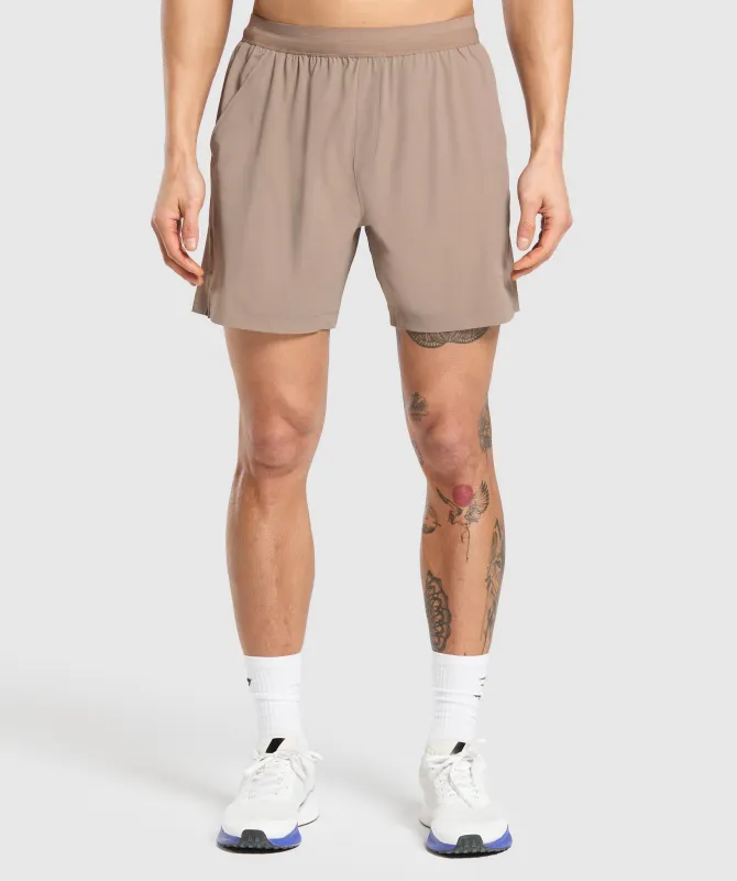 Gymshark Studio 6" Shorts - Lifestyle Brown sold by Gymshark