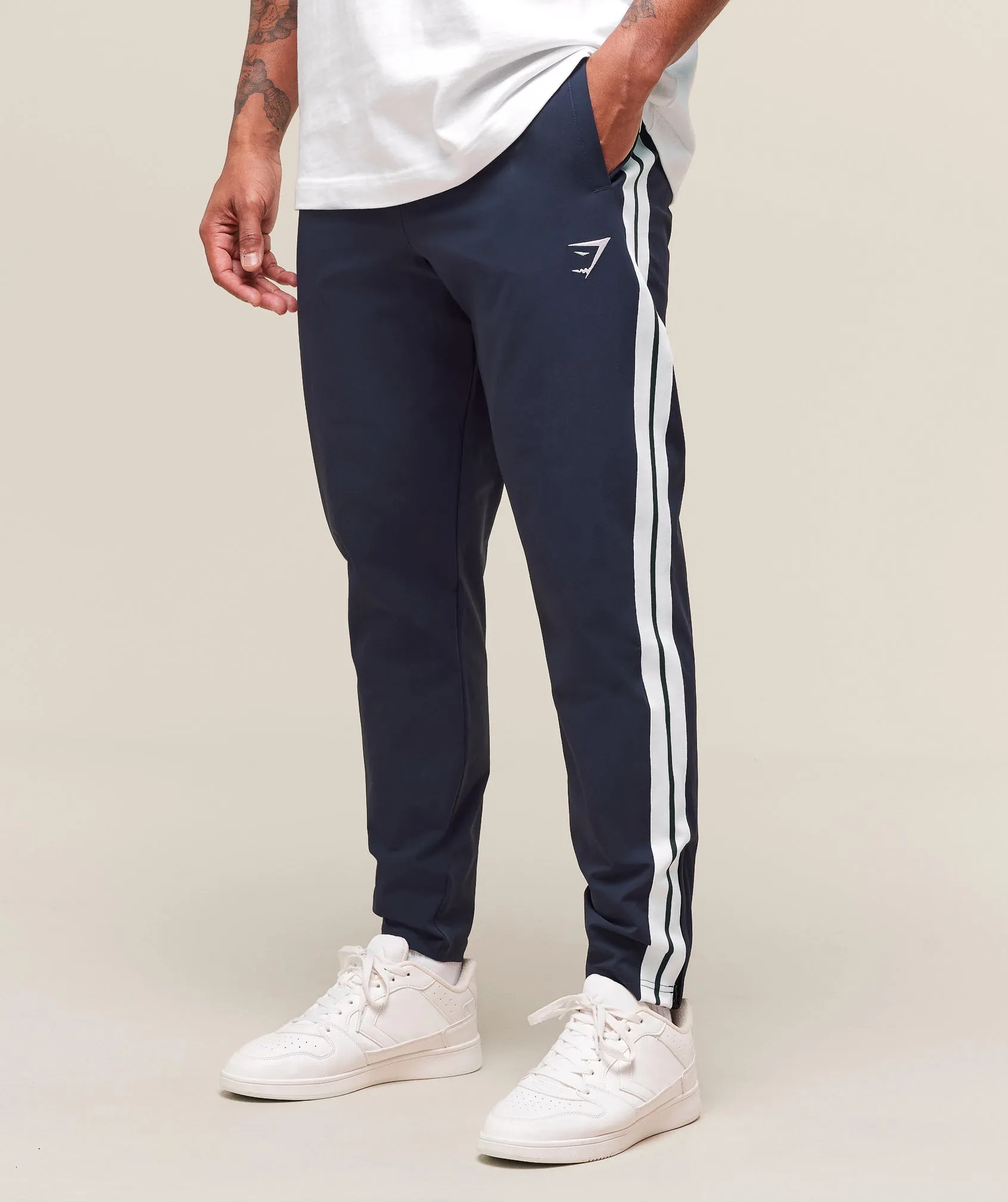 Gymshark Retro Side Stripe Joggers - Heavy Blue sold by Gymshark