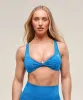 Gymshark Adapt Animal X Whitney Seamless Twist Front Bra - Barbell Blue/Gentle Blue sold by Gymshark