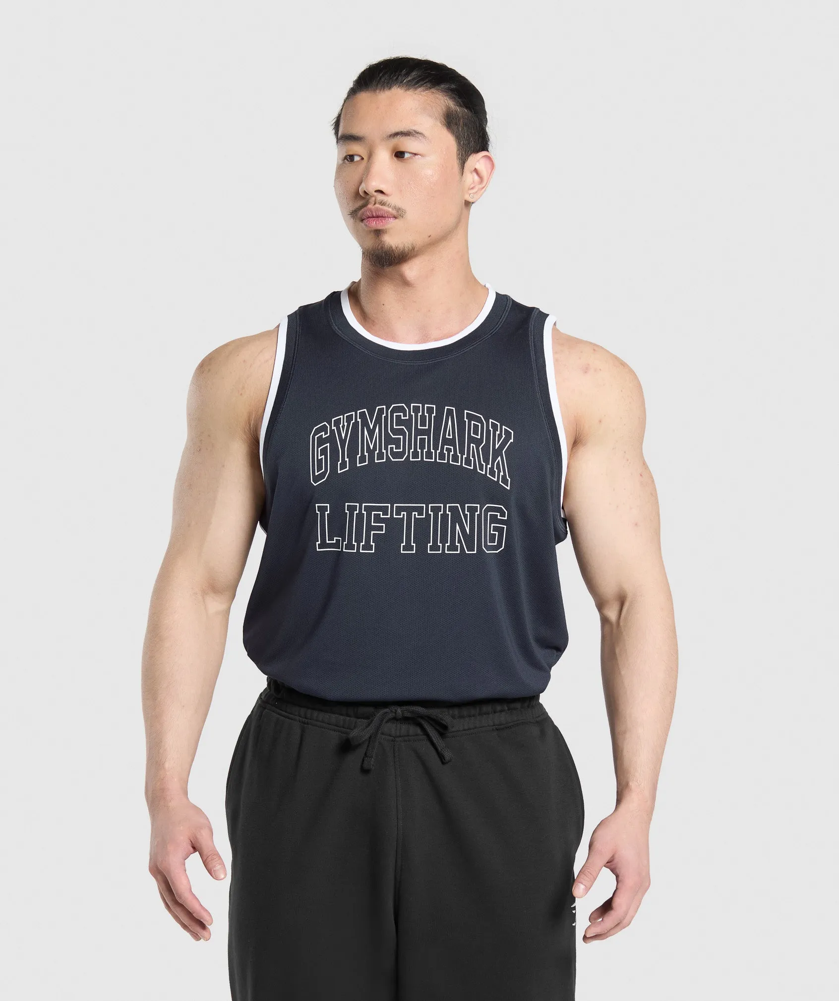 Gymshark Mesh Tank - Heavy Blue sold by Gymshark product image thumbnail 5