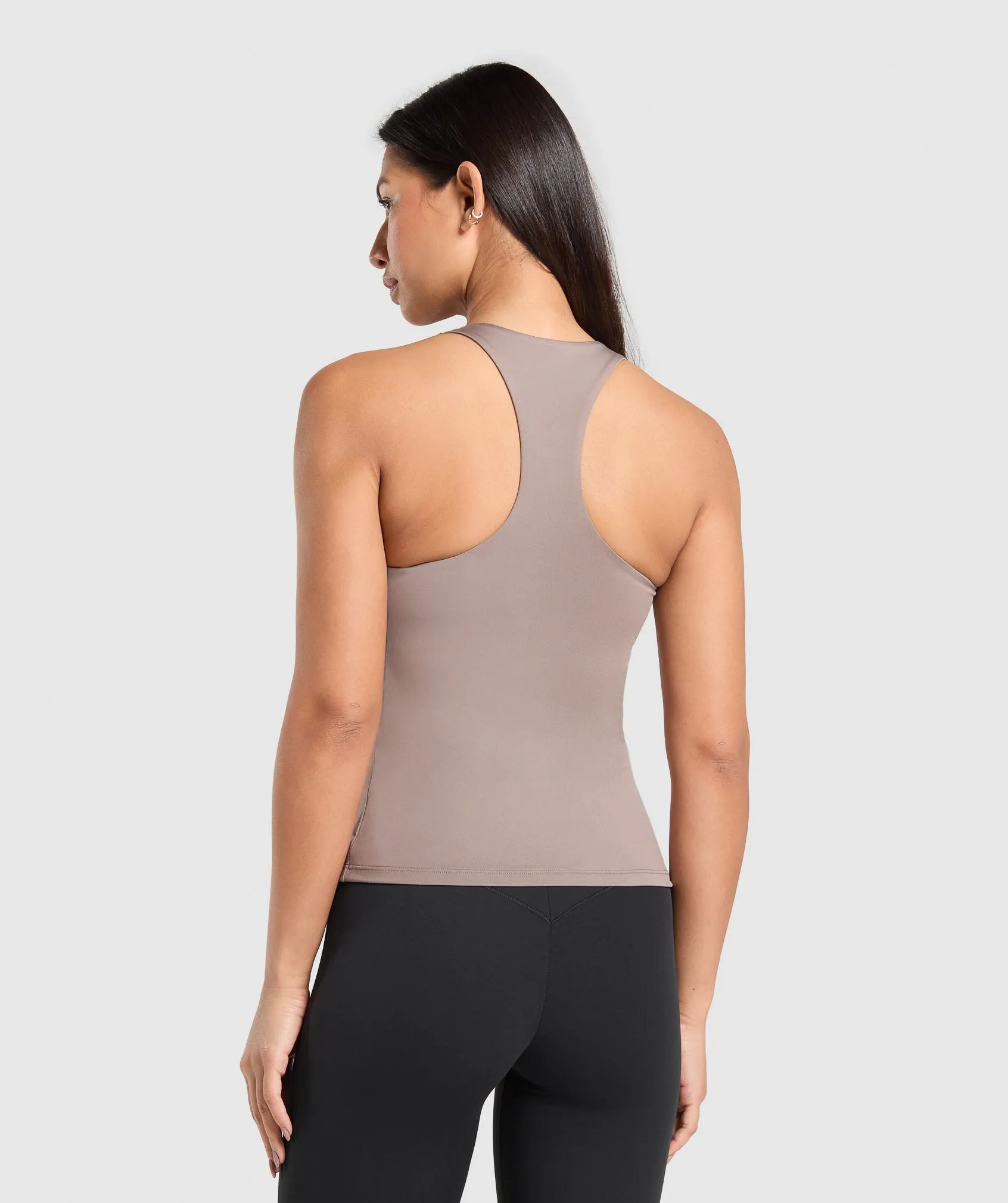 Gymshark Everyday Racer Back Tank With Shelf - Lifestyle Brown sold by Gymshark product image thumbnail 2