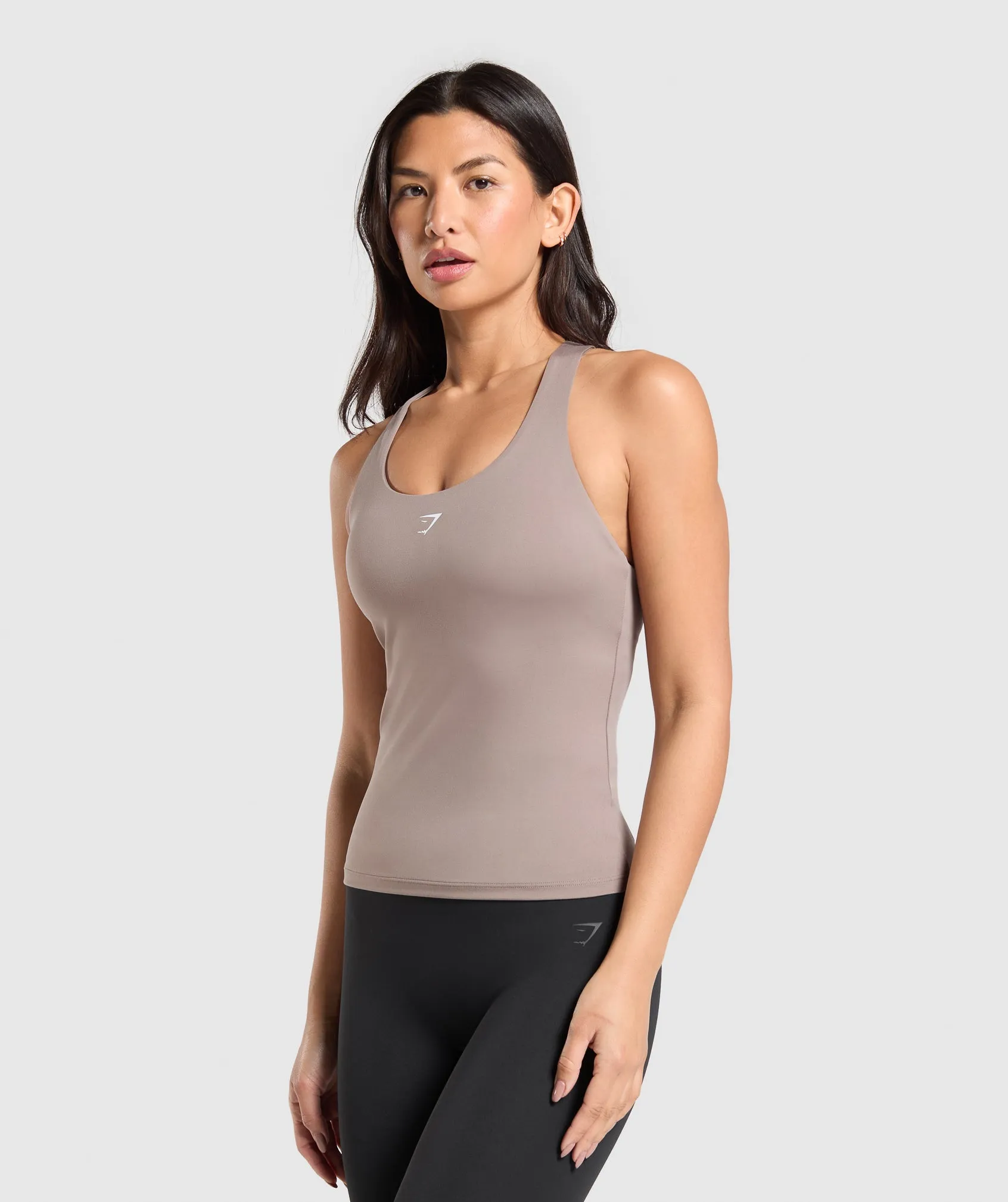 Gymshark Everyday Racer Back Tank With Shelf - Lifestyle Brown sold by Gymshark product image thumbnail 3