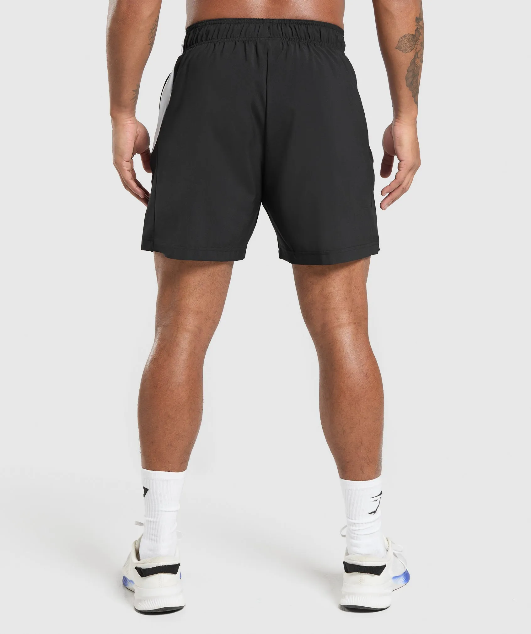 Gymshark Sport Panel 7" Shorts - Black/White sold by Gymshark product image thumbnail 3