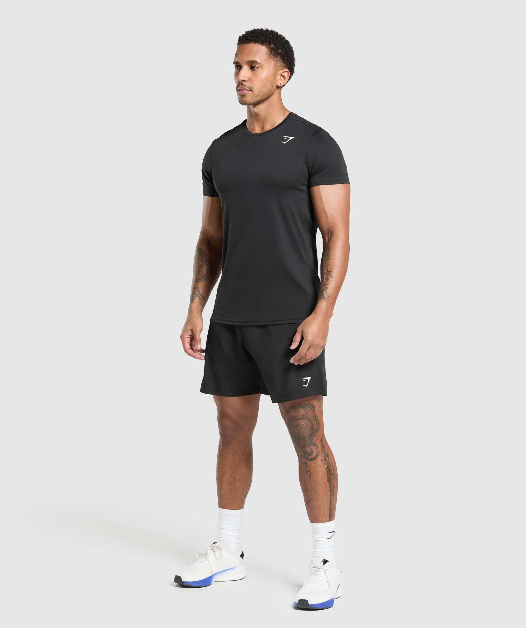 Gymshark Sport Panel 7" Shorts - Black/White sold by Gymshark product image thumbnail 4