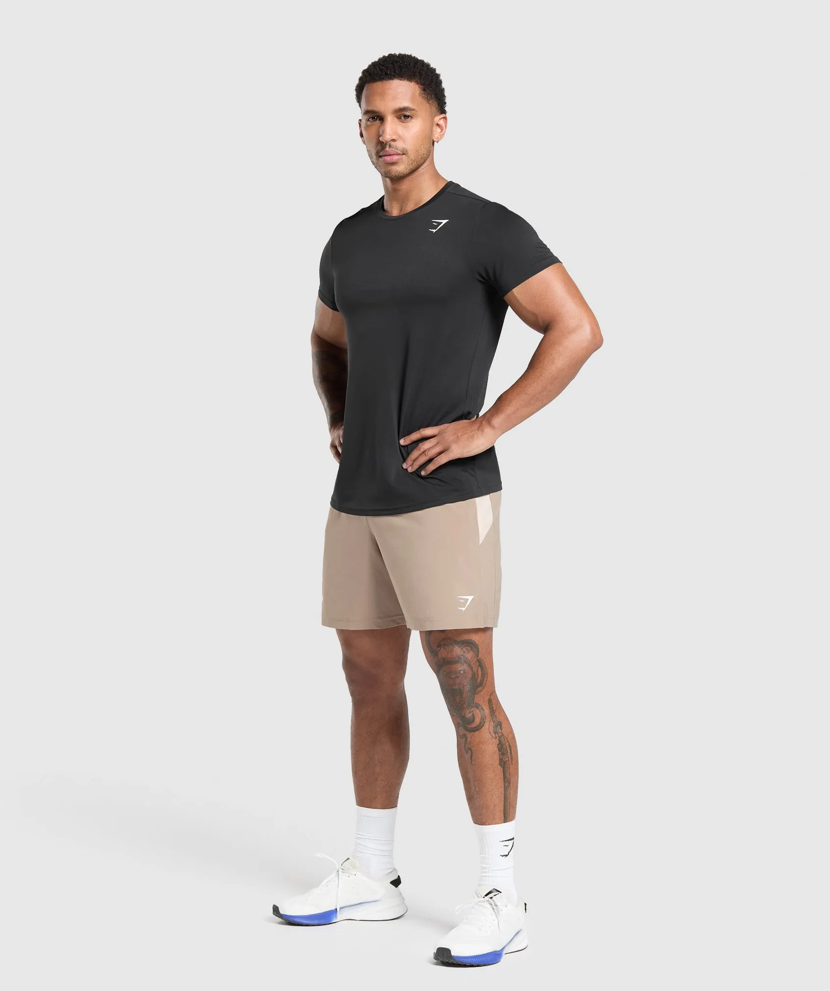 Gymshark Sport Panel 7" Shorts - Cement Brown/Pebble Grey sold by Gymshark product image thumbnail 4