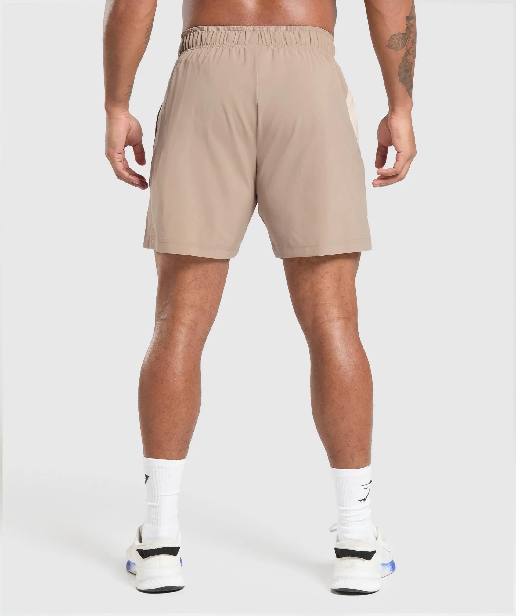 Gymshark Sport Panel 7" Shorts - Cement Brown/Pebble Grey sold by Gymshark product image thumbnail 3
