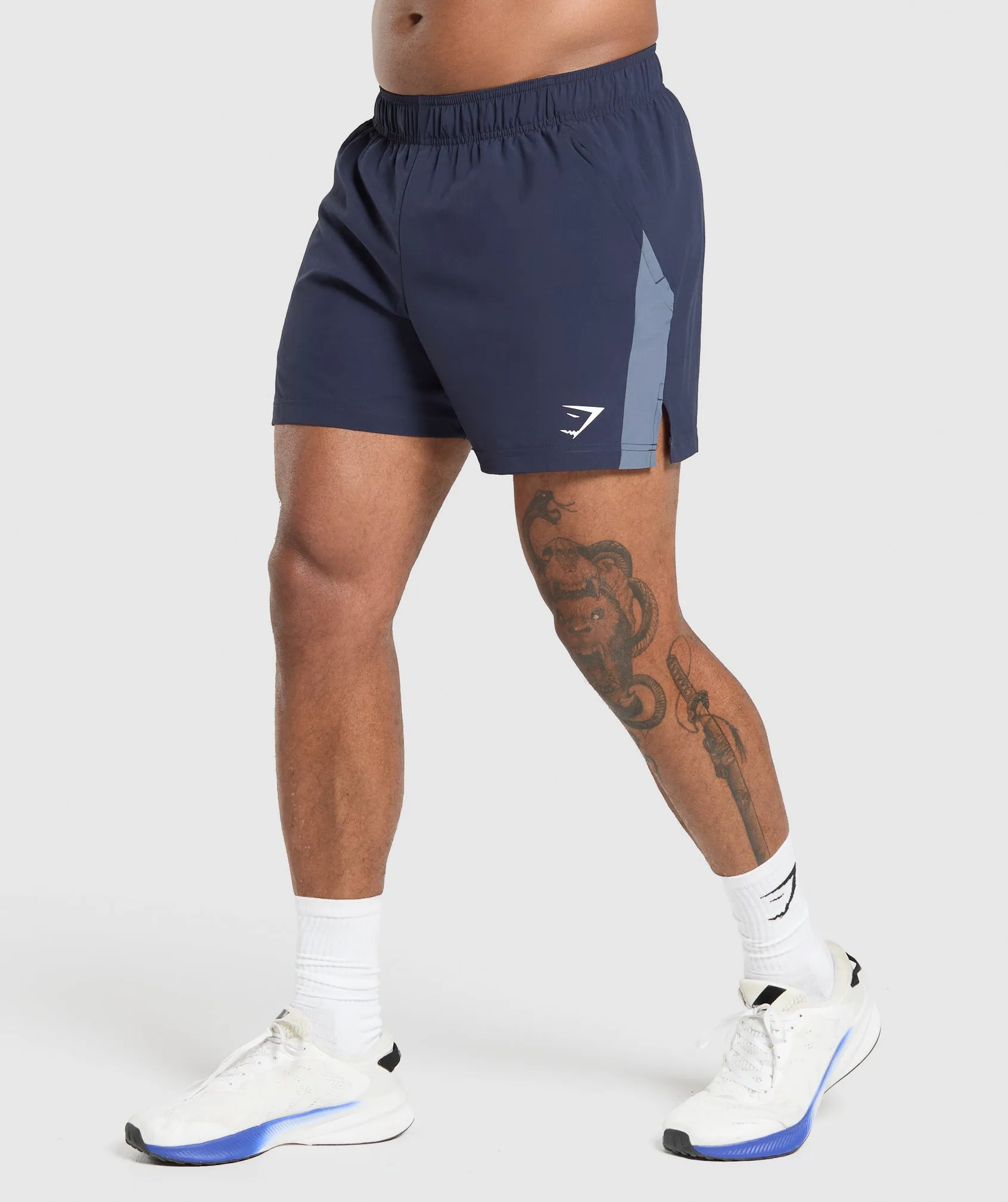 Gymshark Sport Panel 7" Shorts - Heavy Blue/Iron Blue sold by Gymshark