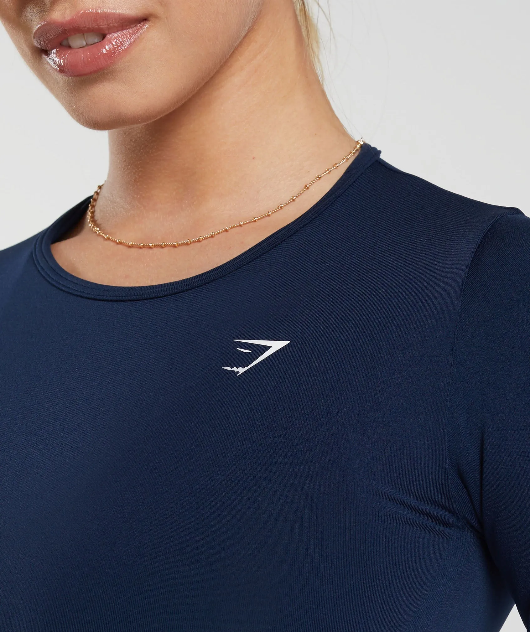 Gymshark Everyday Seamless Long Sleeve Crop Top - Navy sold by Gymshark product image thumbnail 5