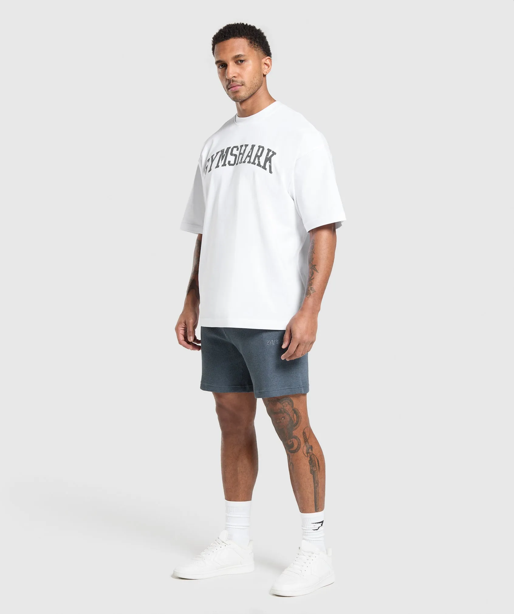 Gymshark Waffle Shorts - Titanium Blue sold by Gymshark product image thumbnail 3