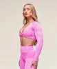 Gymshark Adapt X Whitney Animal Seamless Long Sleeve Top - Sour Pink/Vibrant Pink sold by Gymshark