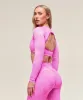 Gymshark Adapt X Whitney Animal Seamless Long Sleeve Top - Sour Pink/Vibrant Pink sold by Gymshark