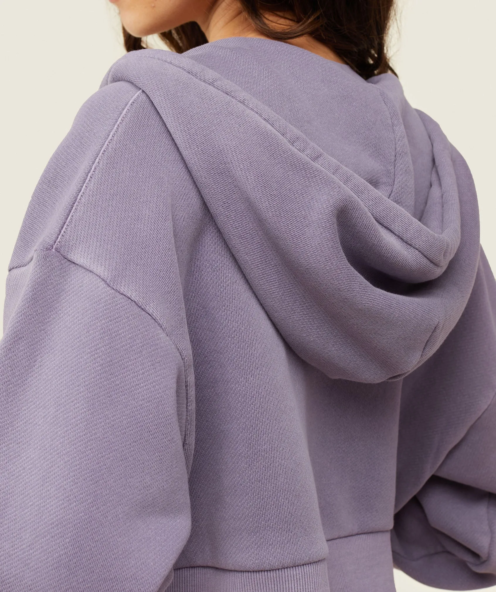 Gymshark everywear Cropped Zip Hoodie - Fog Purple sold by Gymshark product image thumbnail 5
