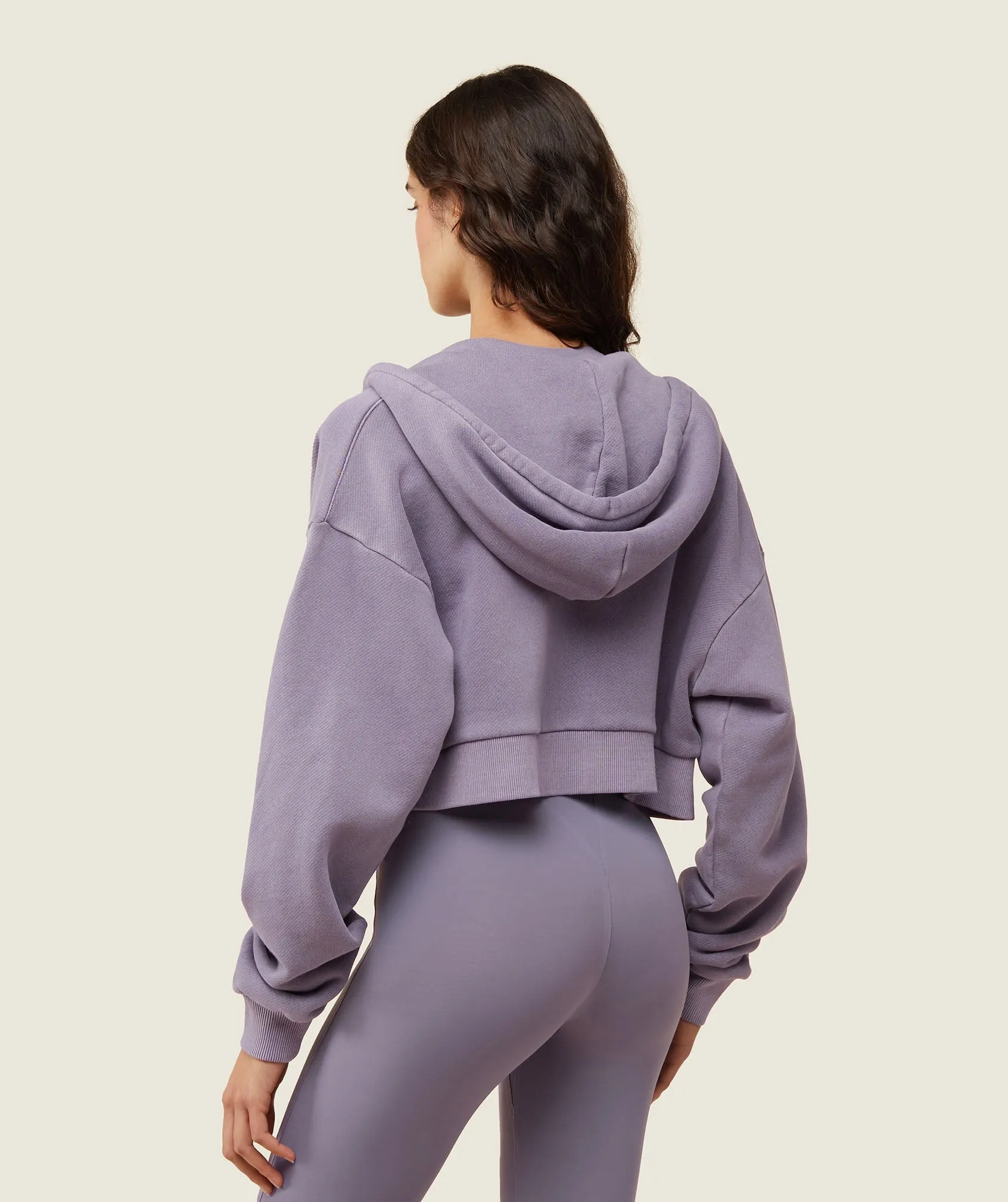 Gymshark everywear Cropped Zip Hoodie - Fog Purple sold by Gymshark product image thumbnail 3