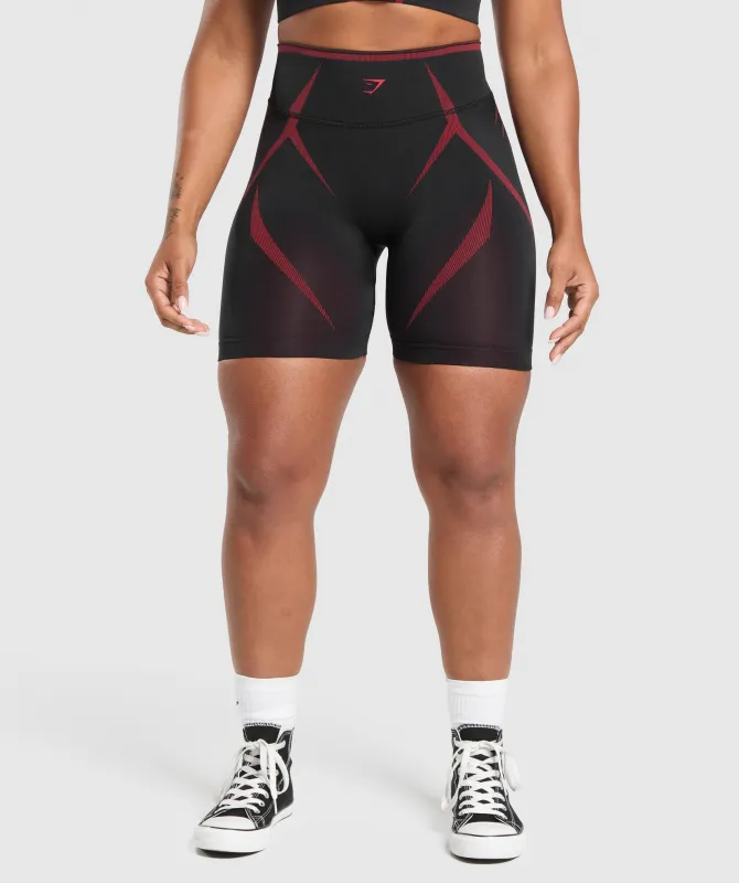 Gymshark Apex Lift Seamless Shorts - Black/Carmine Red sold by Gymshark