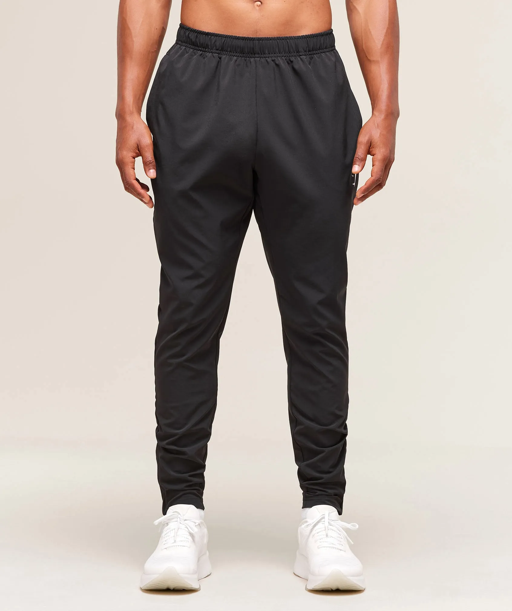 Gymshark Arrival Woven Tall Joggers - Black sold by Gymshark