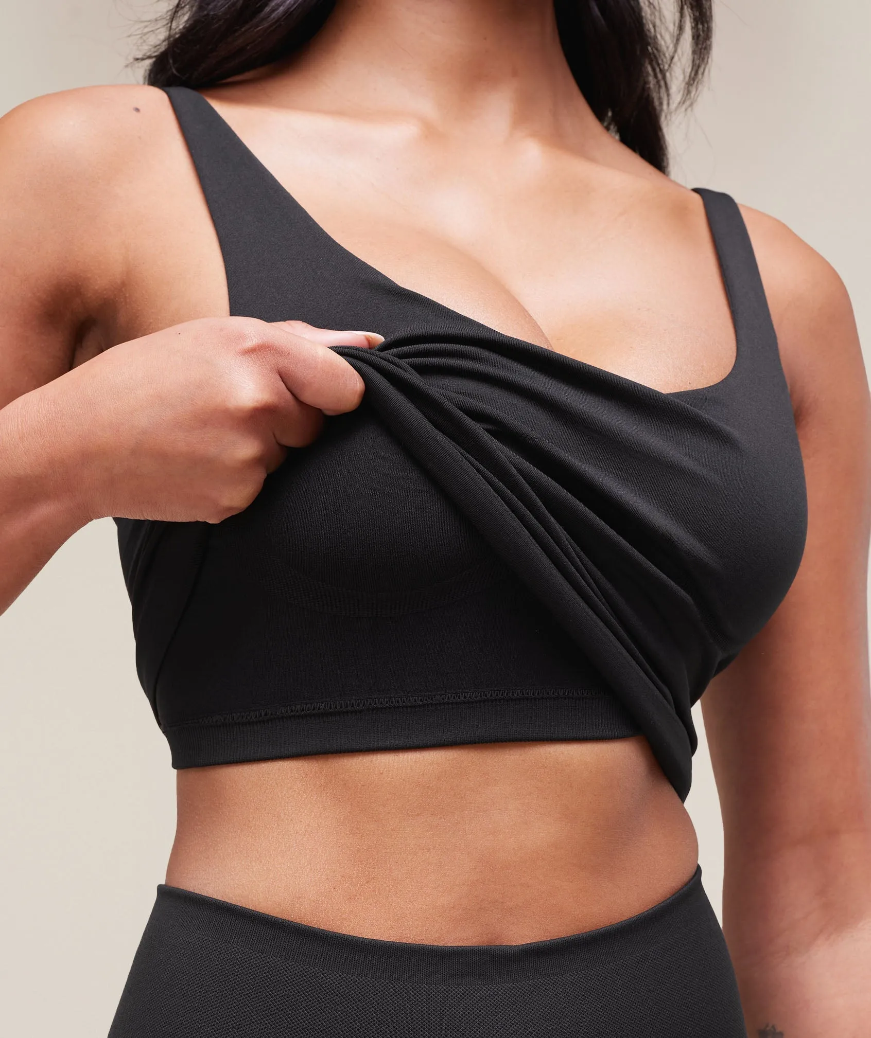 Gymshark Soft Sculpt Tank With Shelf - Black sold by Gymshark product image thumbnail 4