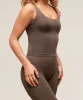Gymshark Soft Sculpt Tank With Shelf - Walnut Brown sold by Gymshark