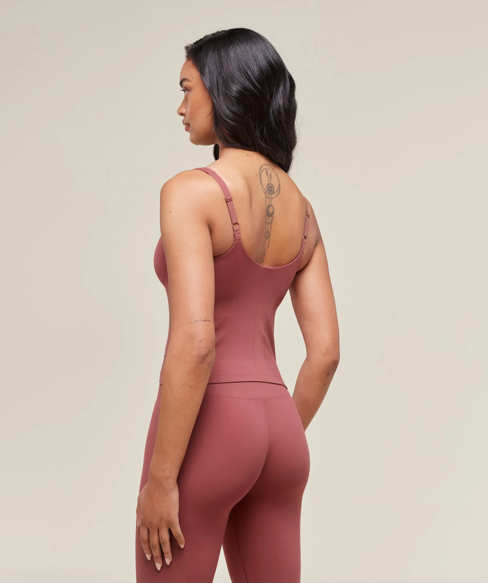 Gymshark Soft Sculpt Tank With Shelf - Washed Berry Pink sold by Gymshark product image thumbnail 2