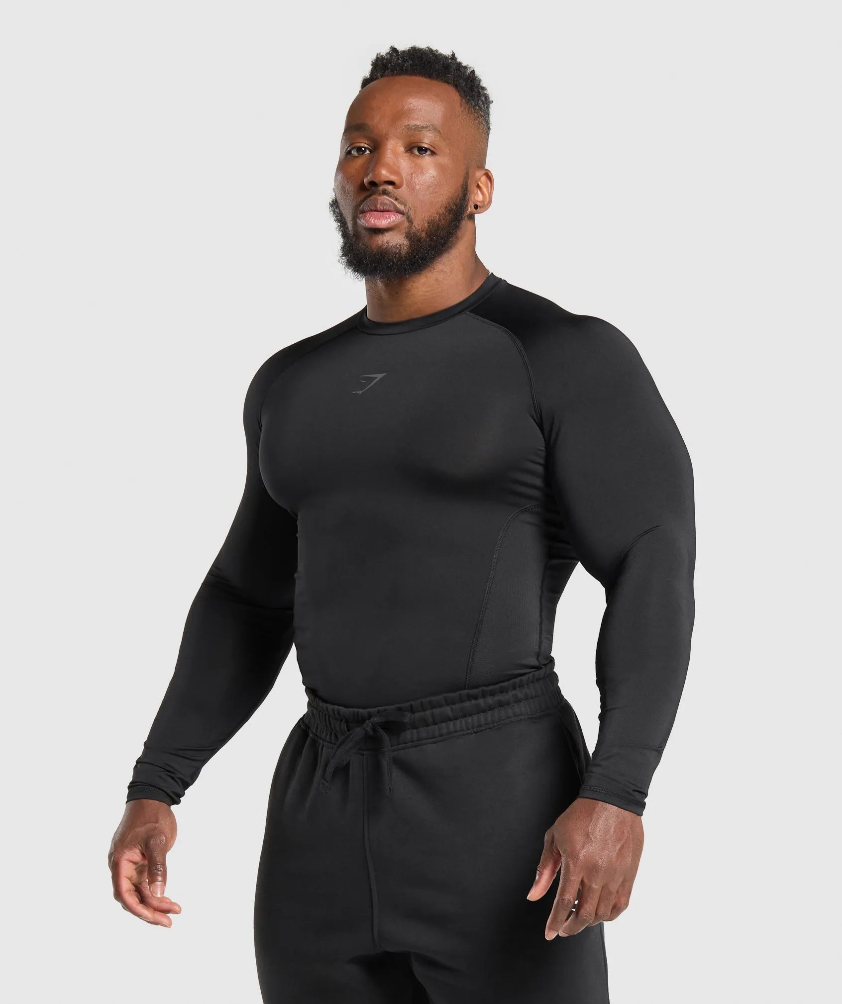 Gymshark Element Baselayer Long Sleeve T-Shirt - Black sold by Gymshark product image thumbnail 3