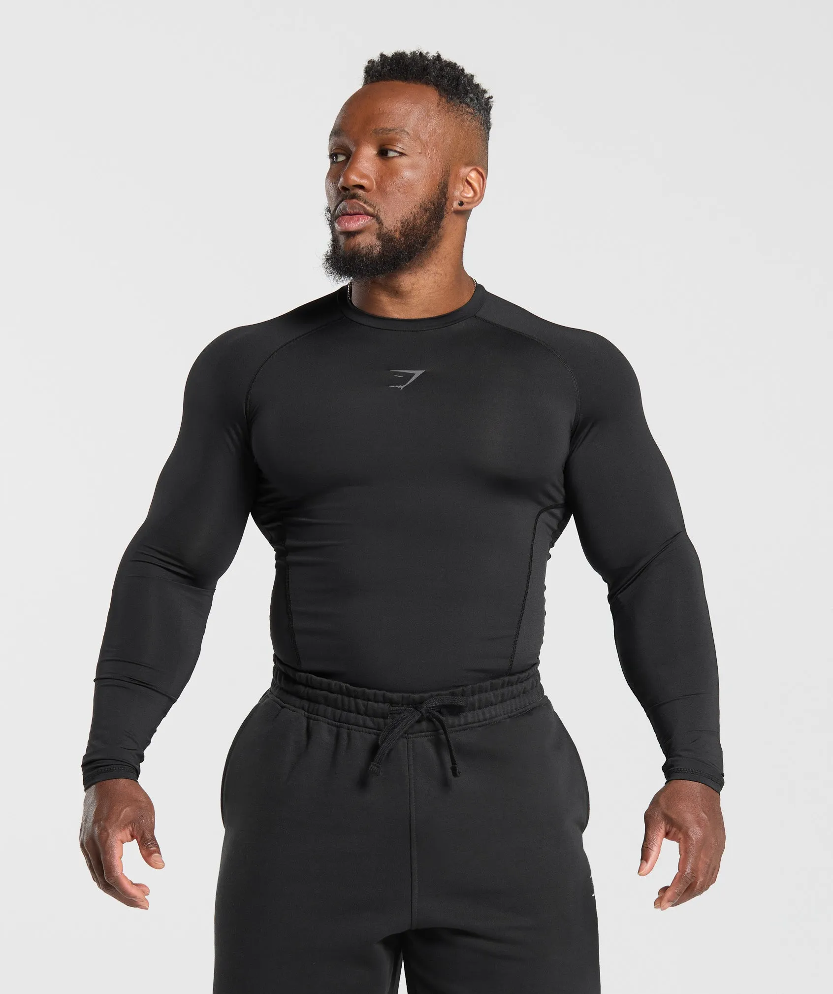 Gymshark Element Baselayer Long Sleeve T-Shirt - Black sold by Gymshark
