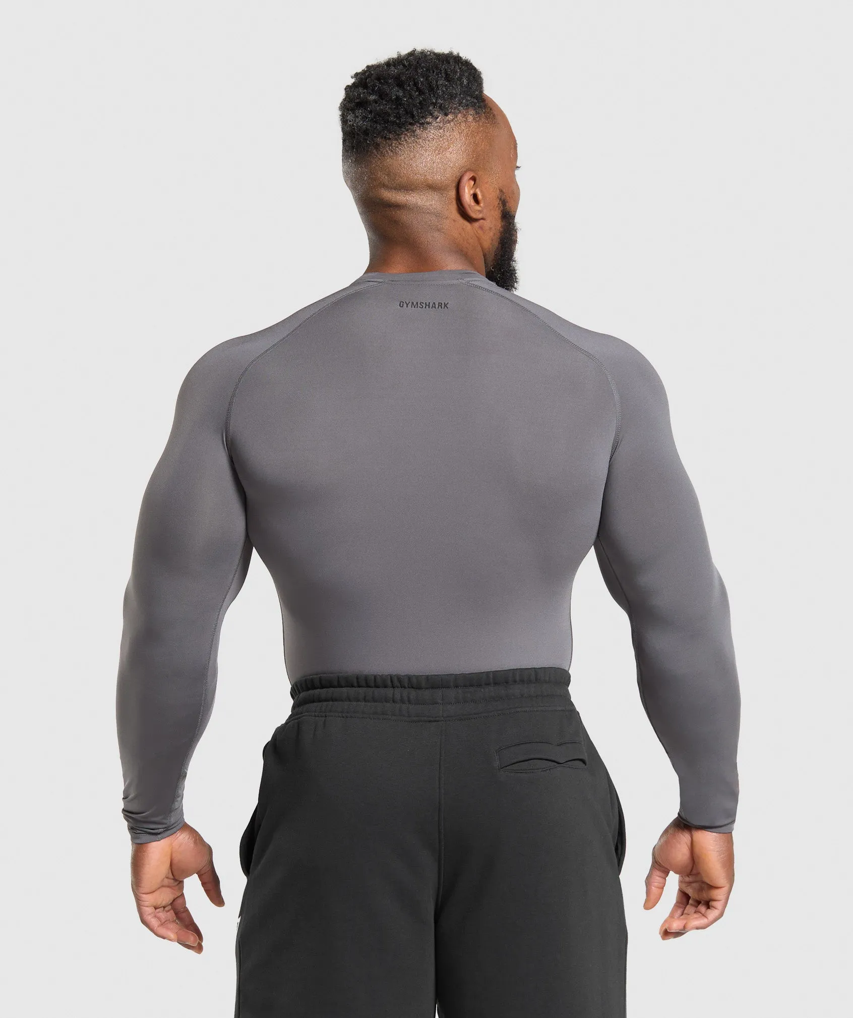 Gymshark Element Baselayer Long Sleeve T-Shirt - Dark Grey sold by Gymshark product image thumbnail 2