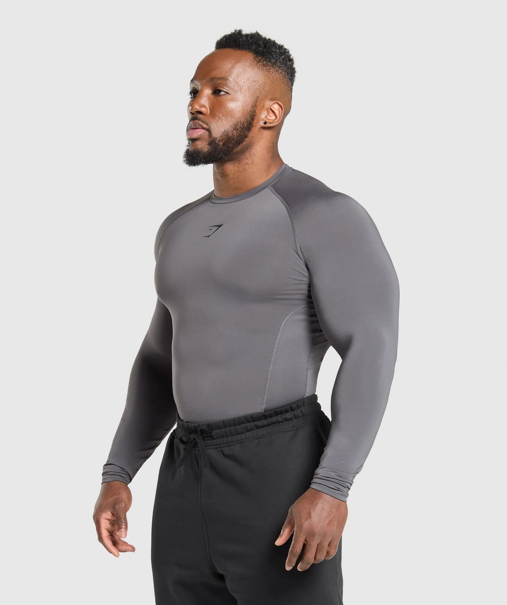 Gymshark Element Baselayer Long Sleeve T-Shirt - Dark Grey sold by Gymshark product image thumbnail 3