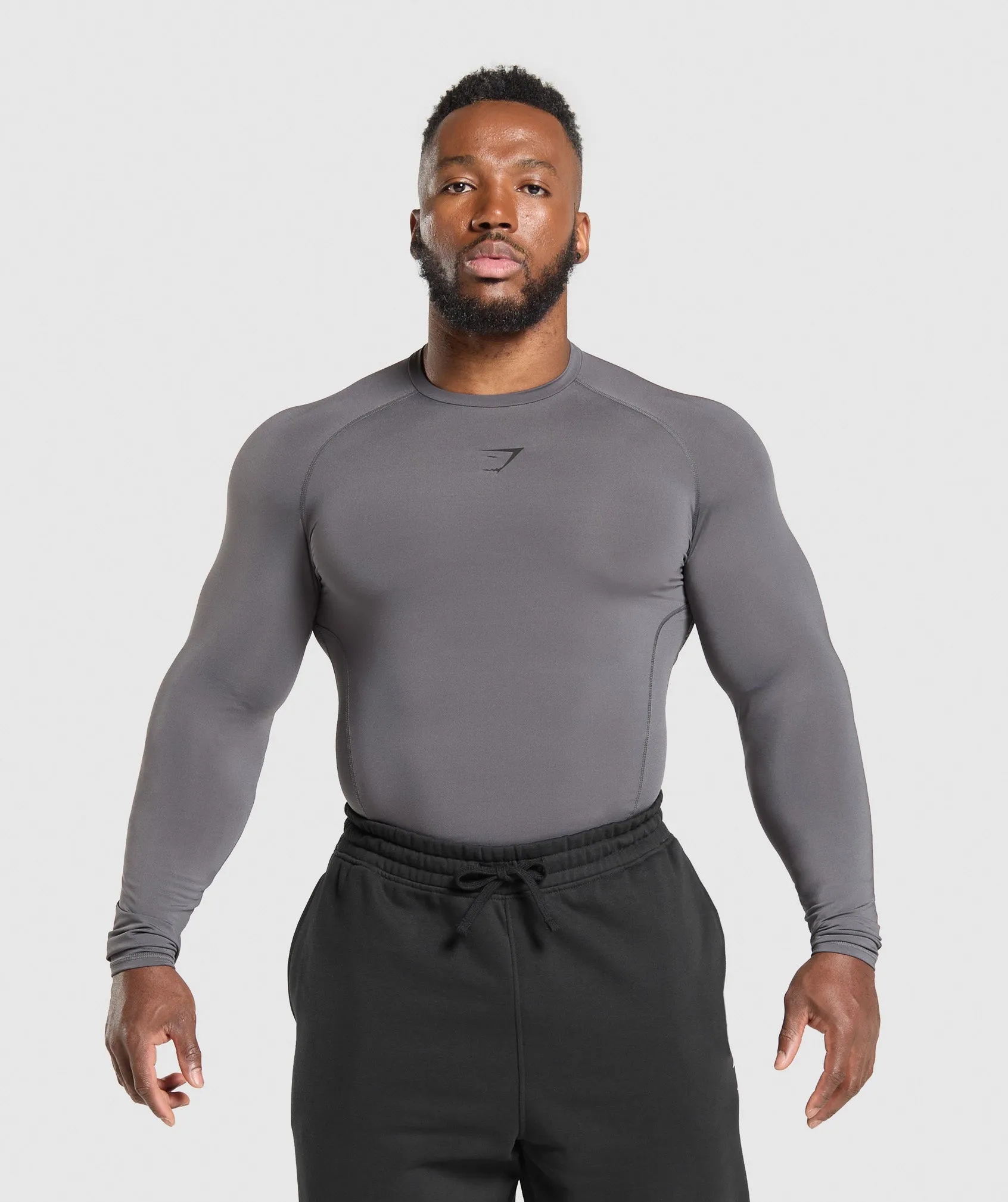 Gymshark Element Baselayer Long Sleeve T-Shirt - Dark Grey sold by Gymshark