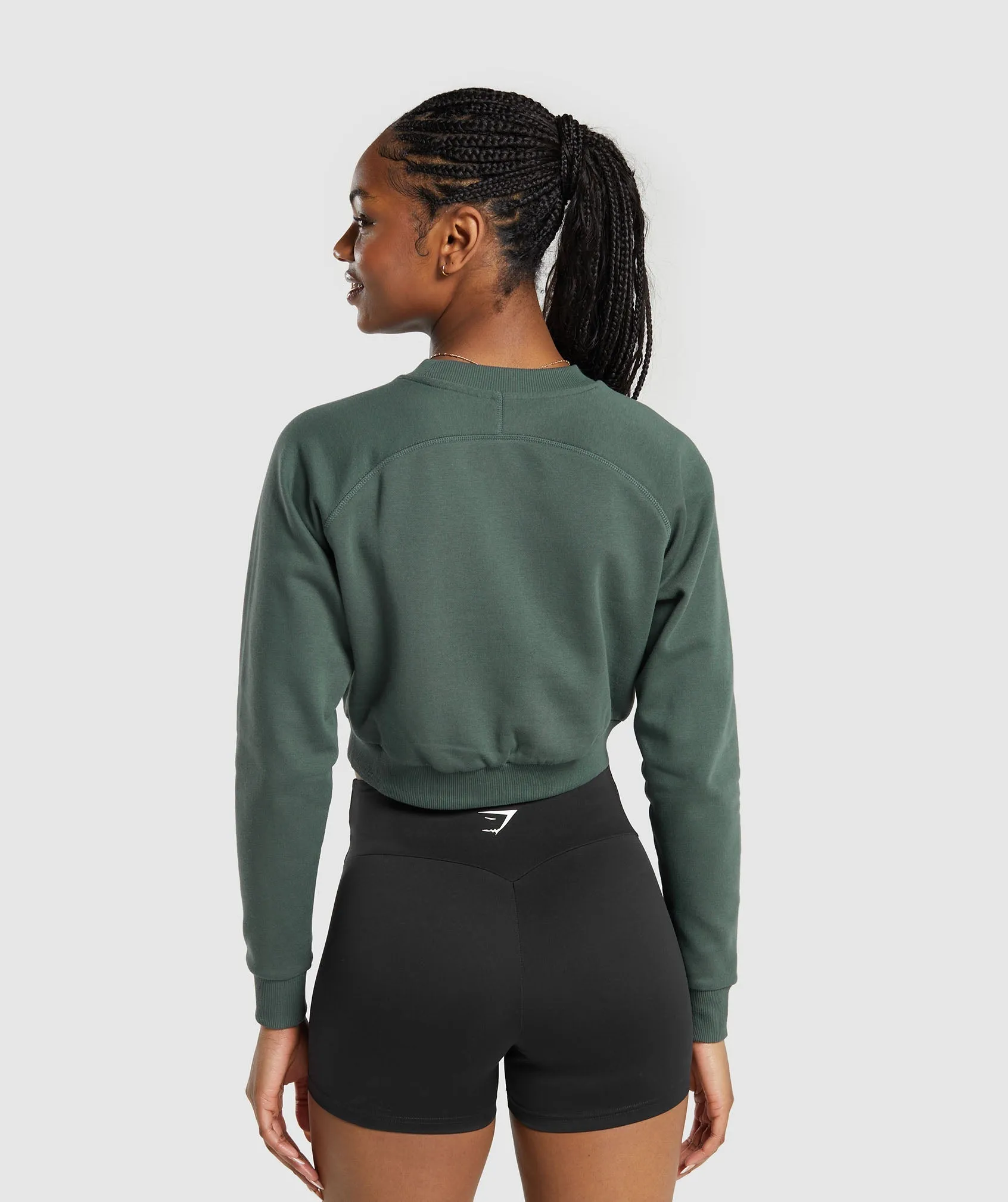 Gymshark Training Fleece Cropped Sweatshirt - Slate Teal sold by Gymshark product image thumbnail 2