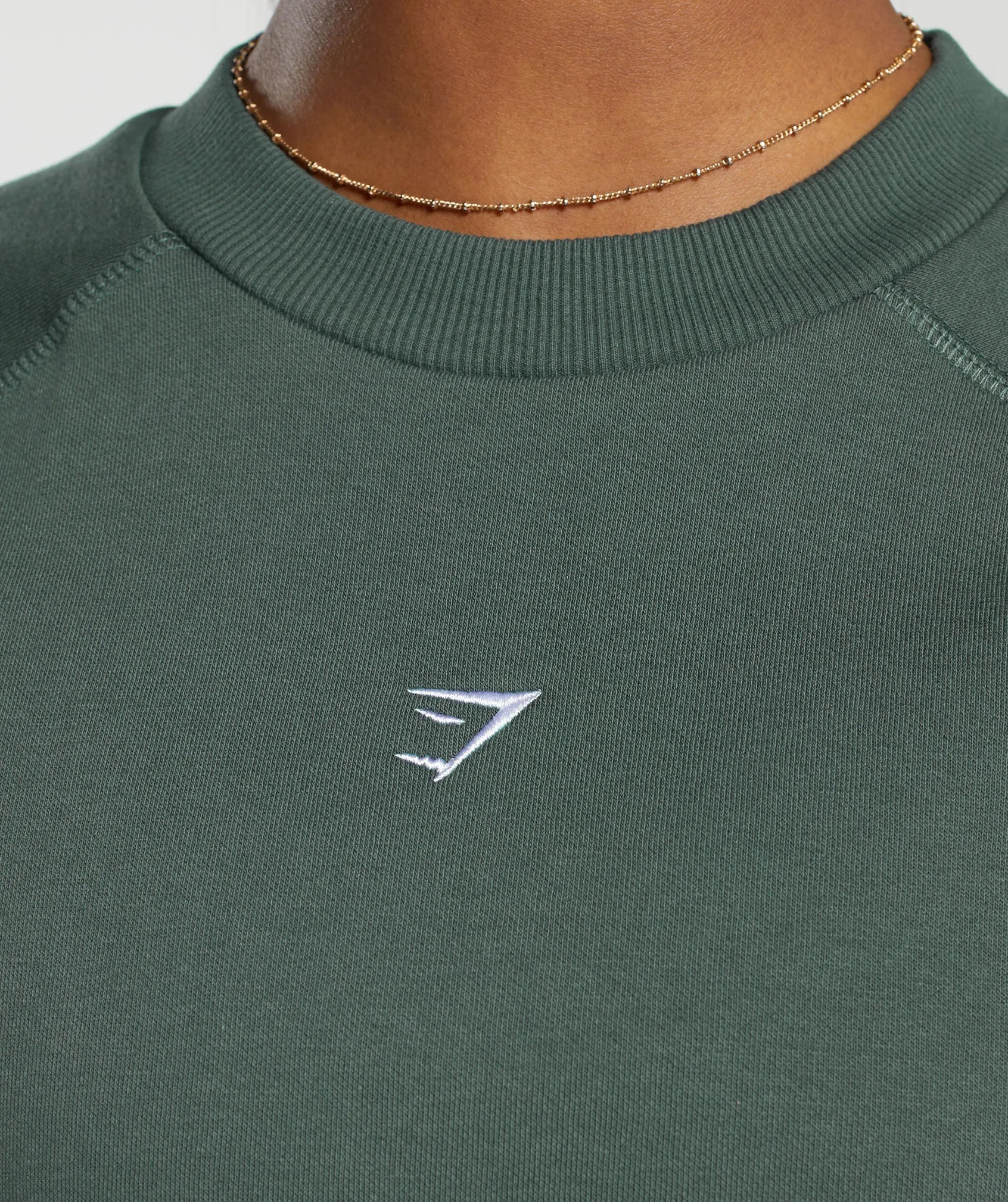 Gymshark Training Fleece Cropped Sweatshirt - Slate Teal sold by Gymshark product image thumbnail 5