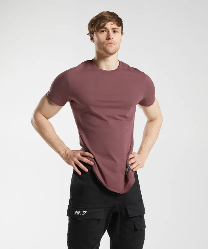 GS x David Laid T-Shirt - Magenta Brown sold by Gymshark