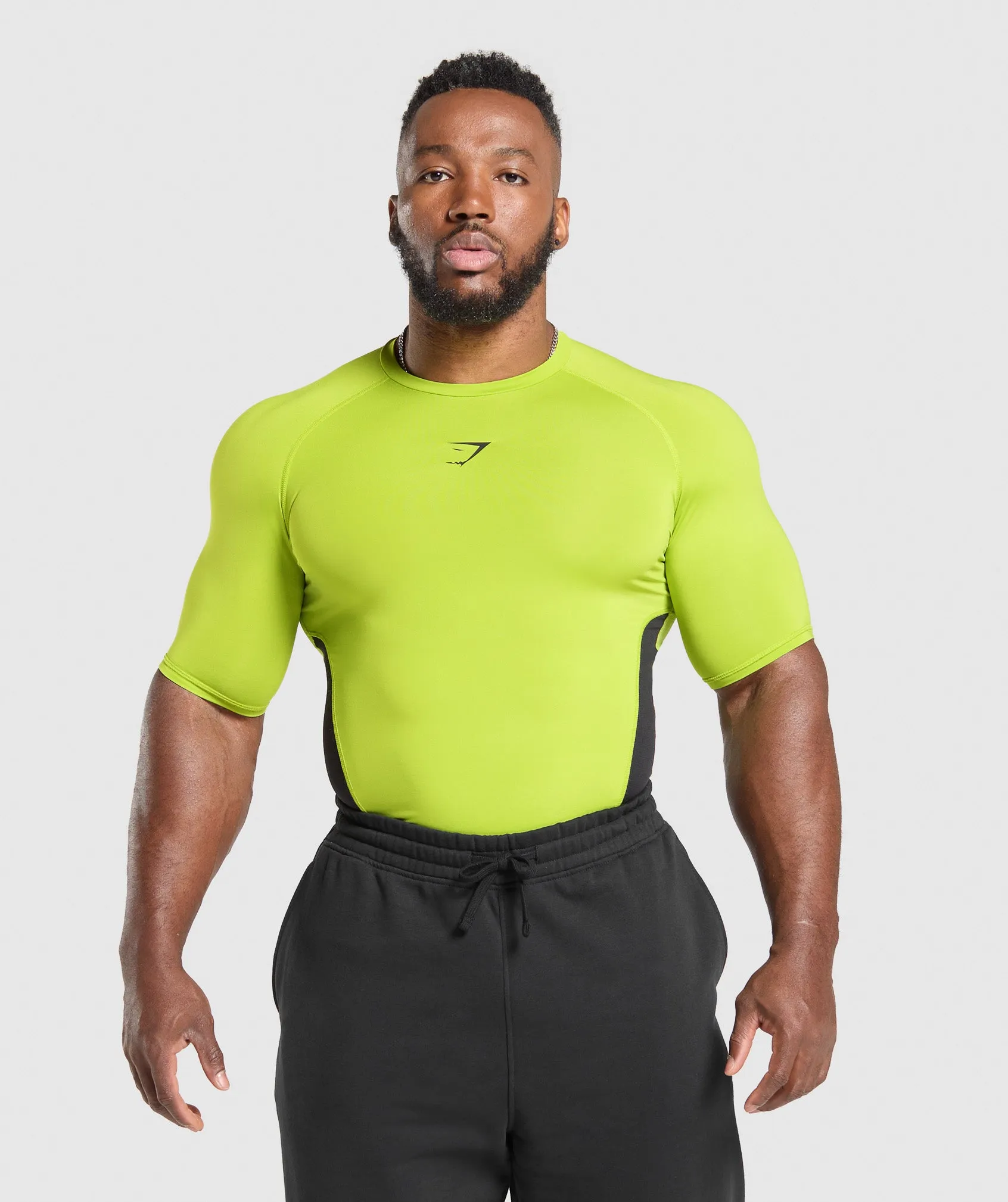 Gymshark Element Baselayer T-Shirt - Zest Green/Black sold by Gymshark