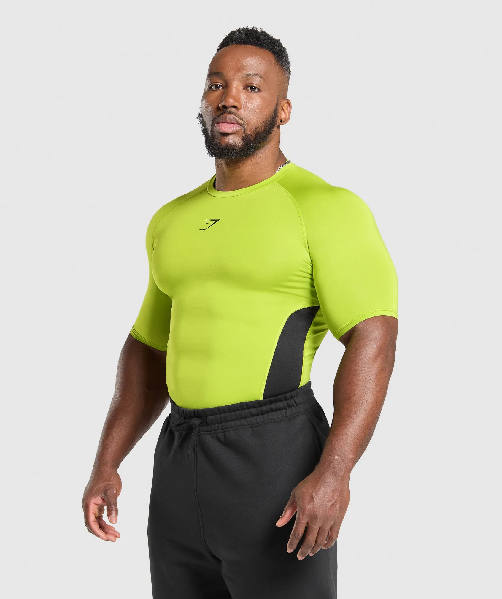 Gymshark Element Baselayer T-Shirt - Zest Green/Black sold by Gymshark product image thumbnail 3