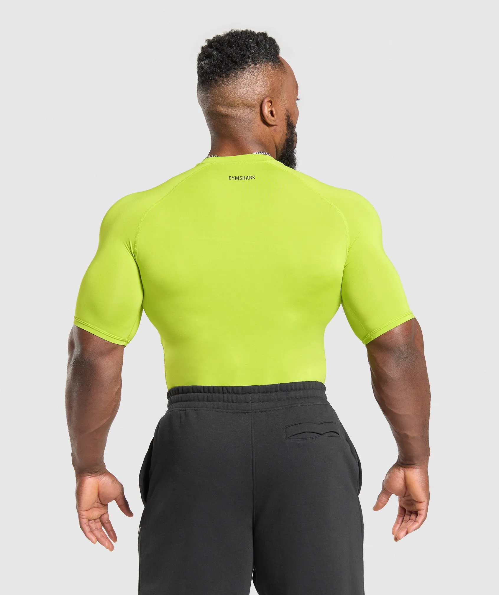 Gymshark Element Baselayer T-Shirt - Zest Green/Black sold by Gymshark product image thumbnail 2