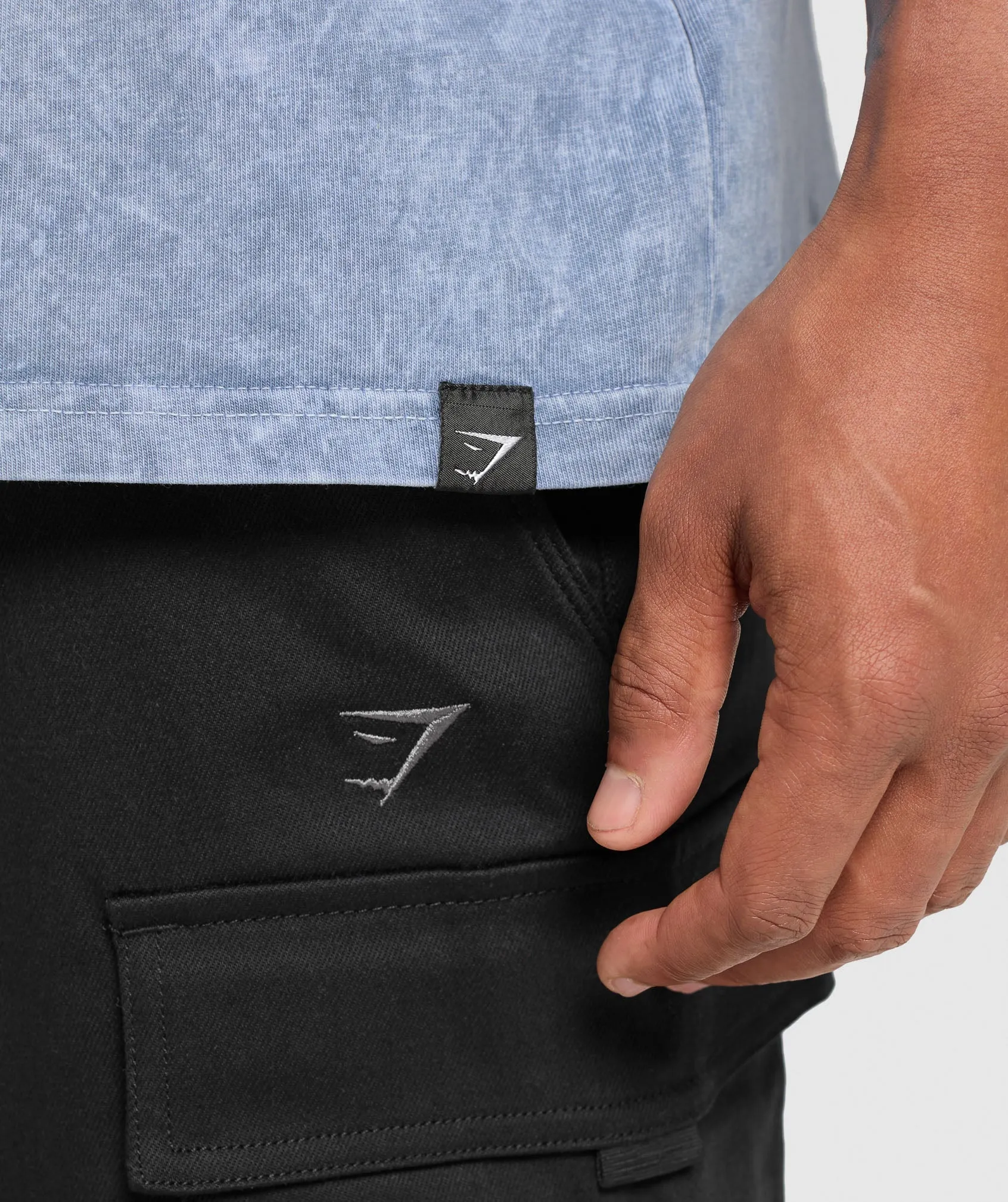 Gymshark Collegiate Shadow Washed Tank - Faded Blue sold by Gymshark product image thumbnail 5