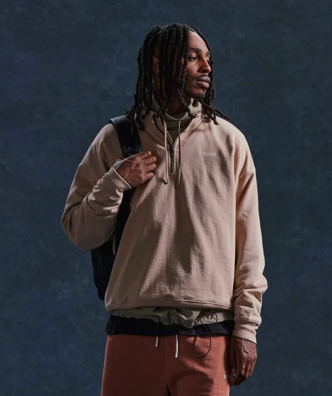 Gymshark Rest Day Sweats 1/4 Zip - Dusty Taupe sold by Gymshark