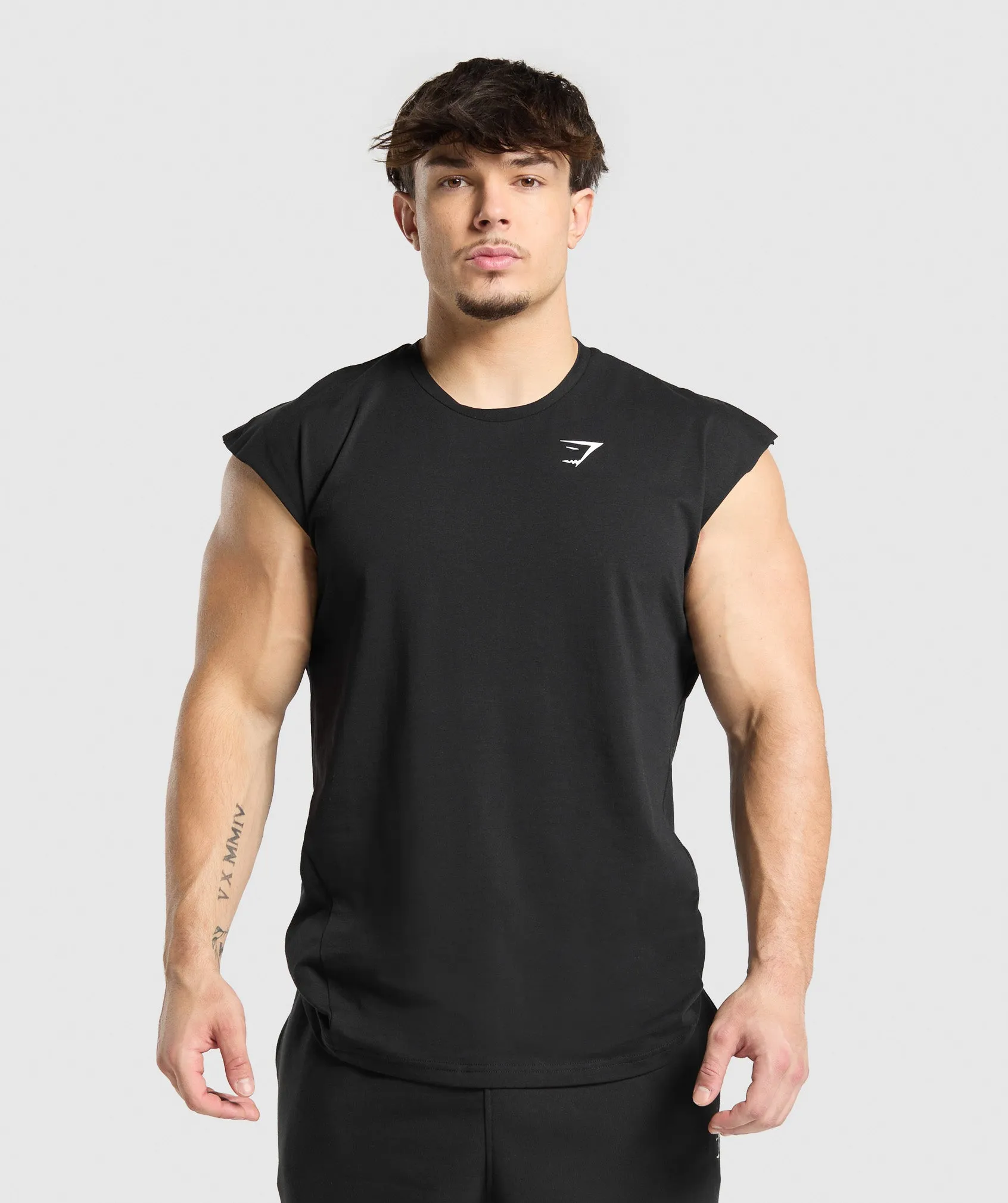 Gymshark Critical 2.0 Drop Arm Tank - Black sold by Gymshark
