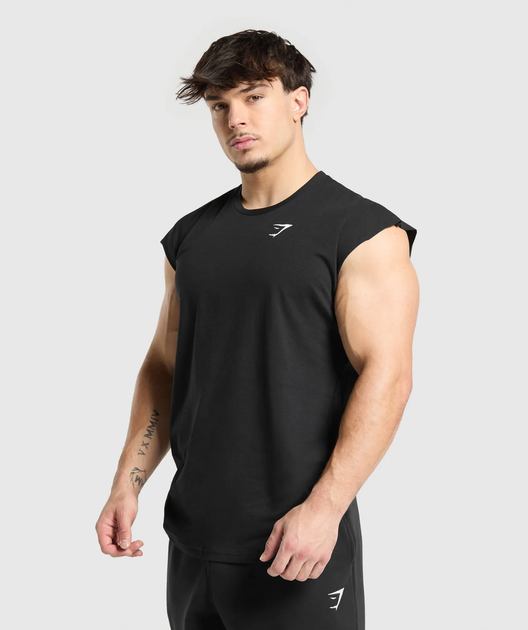 Gymshark Critical 2.0 Drop Arm Tank - Black sold by Gymshark product image thumbnail 3
