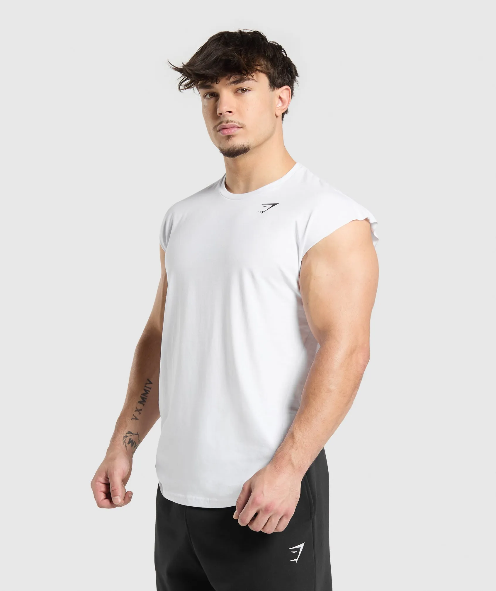 Gymshark Critical Drop Arm Tank - White sold by Gymshark product image thumbnail 3