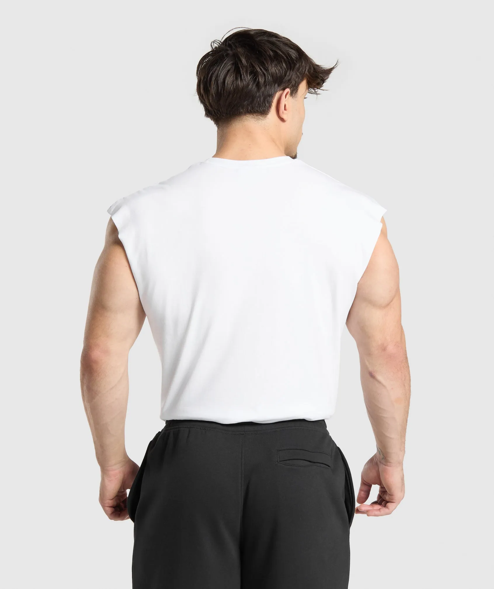 Gymshark Critical Drop Arm Tank - White sold by Gymshark product image thumbnail 2