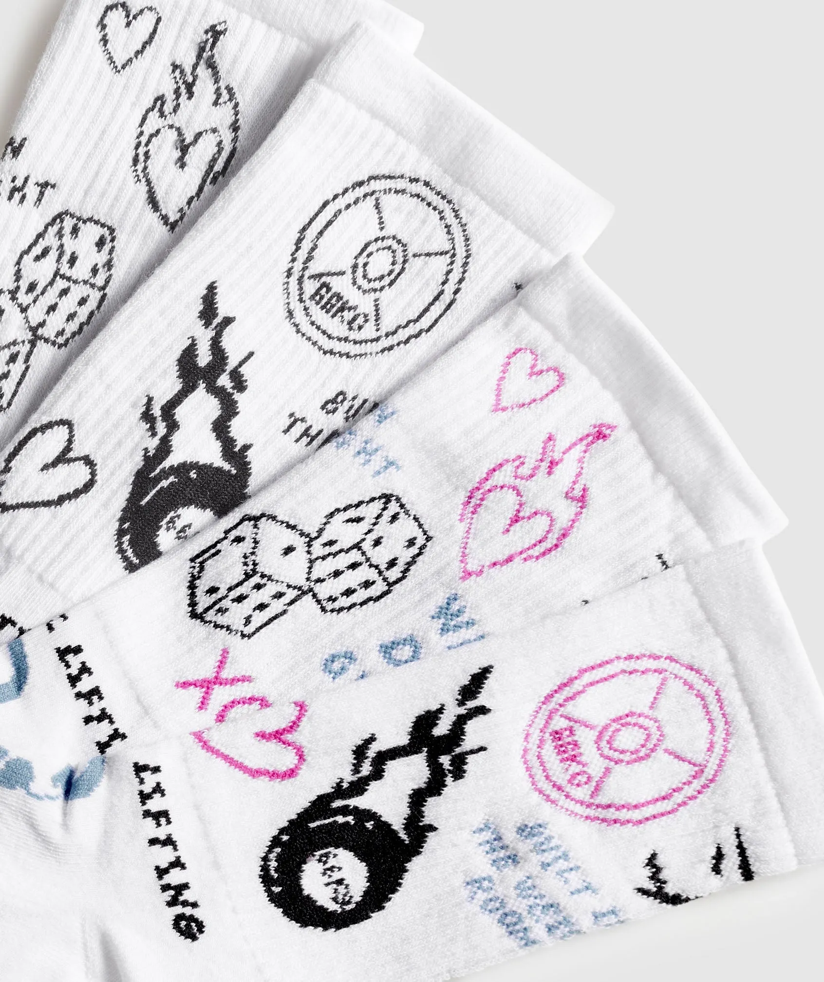 Gymshark Character Combi Crew 2pk - White/Black/Winning Pink/Classic Blue sold by Gymshark product image thumbnail 2