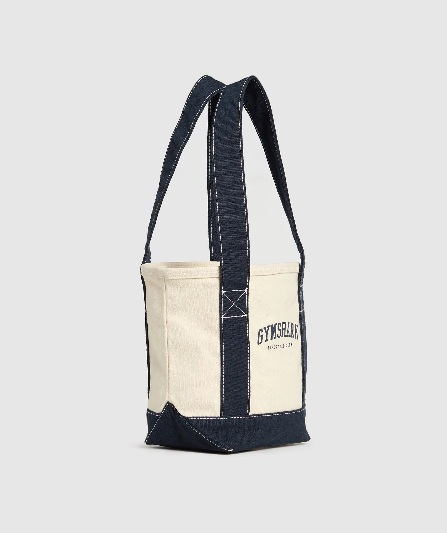 Gymshark Collegiate Mini Tote - Oat White/Heavy Blue sold by Gymshark product image thumbnail 2