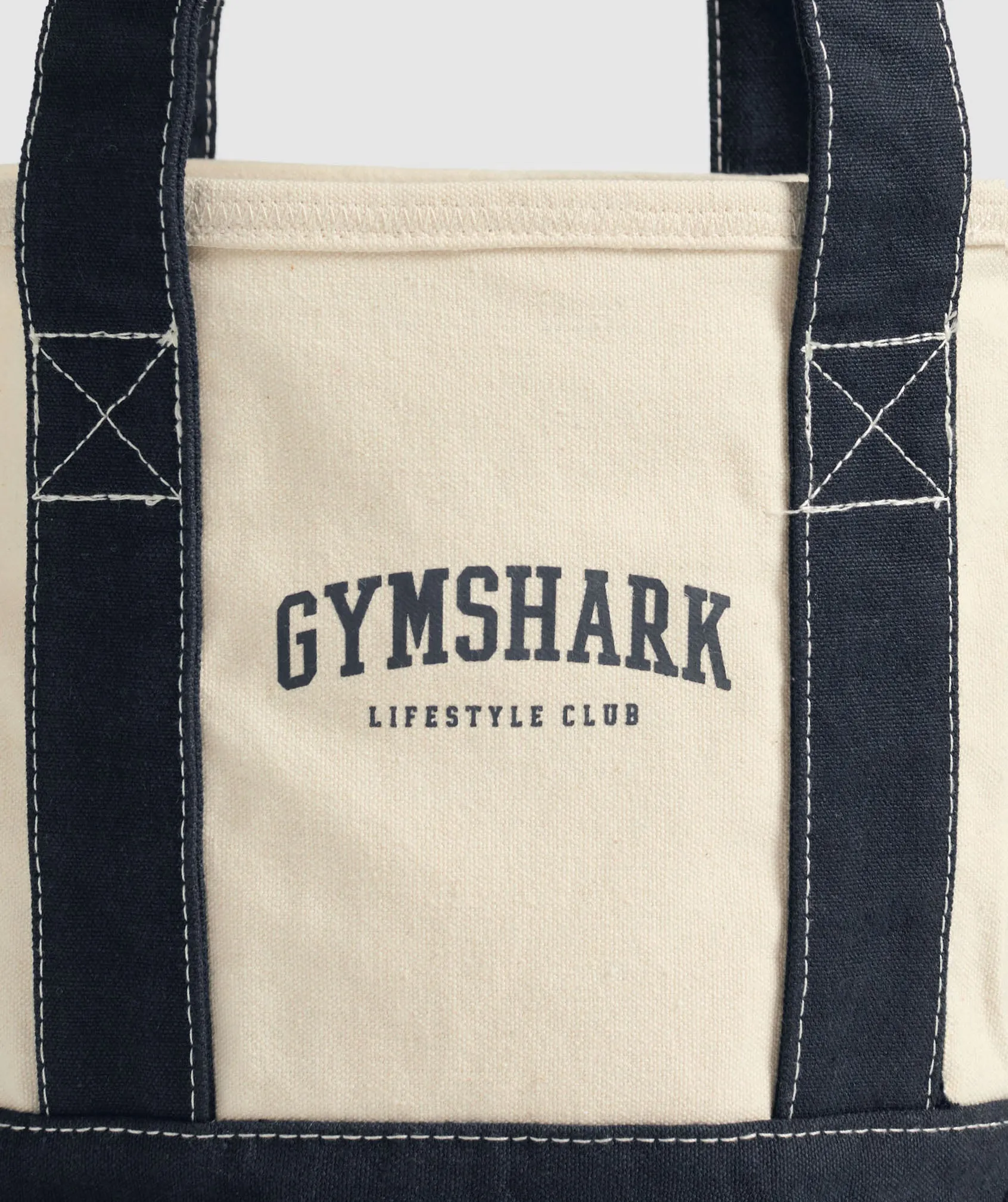 Gymshark Collegiate Mini Tote - Oat White/Heavy Blue sold by Gymshark product image thumbnail 3